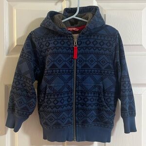 Hanna Andersson faux shearling zip-up hoodie for kids